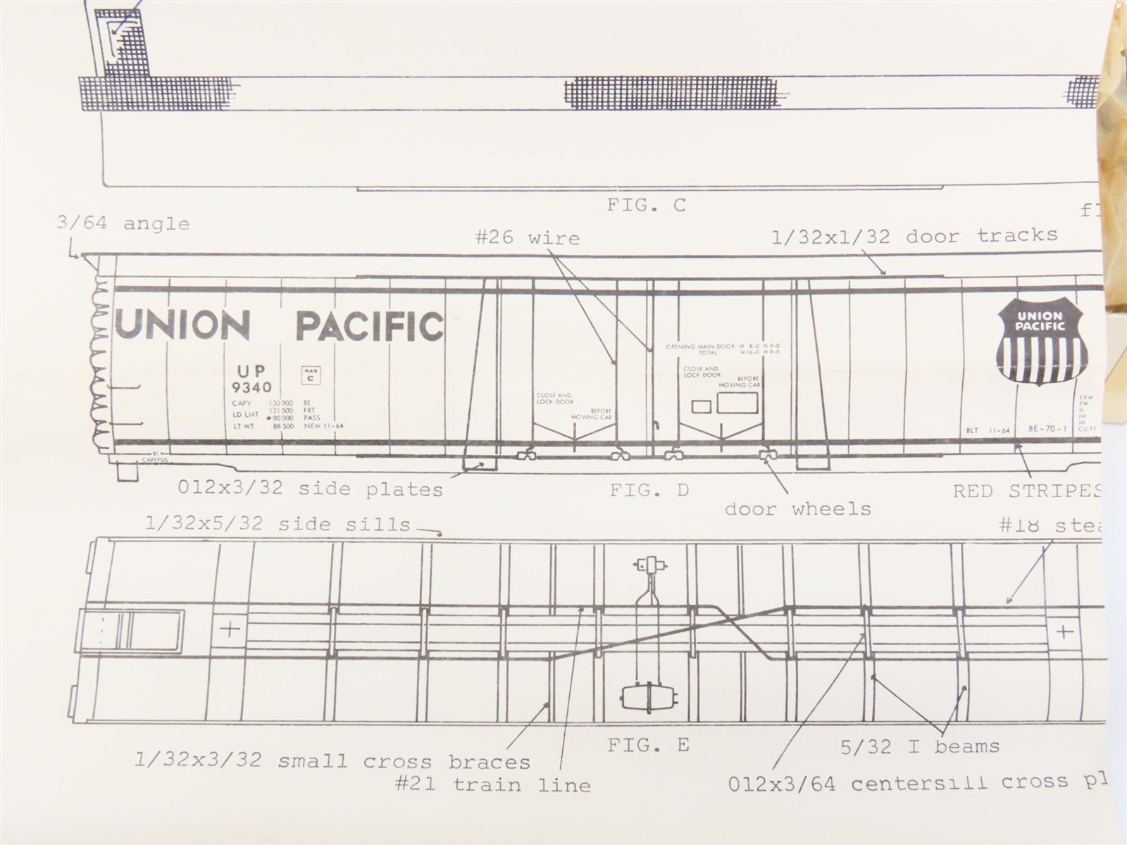 HO Scale Ambroid Kit H-5 UP Union Pacific Railroad 60' Postal Storage Box Car