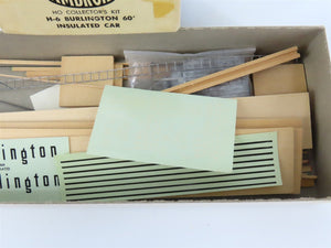 HO Scale Ambroid Kit H-6 RBBQ Burlington Route 60' Insulated Box Car