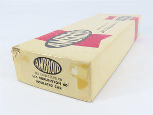 HO Scale Ambroid Kit H-6 RBBQ Burlington Route 60' Insulated Box Car