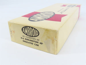 HO Scale Ambroid Kit H-6 RBBQ Burlington Route 60' Insulated Box Car