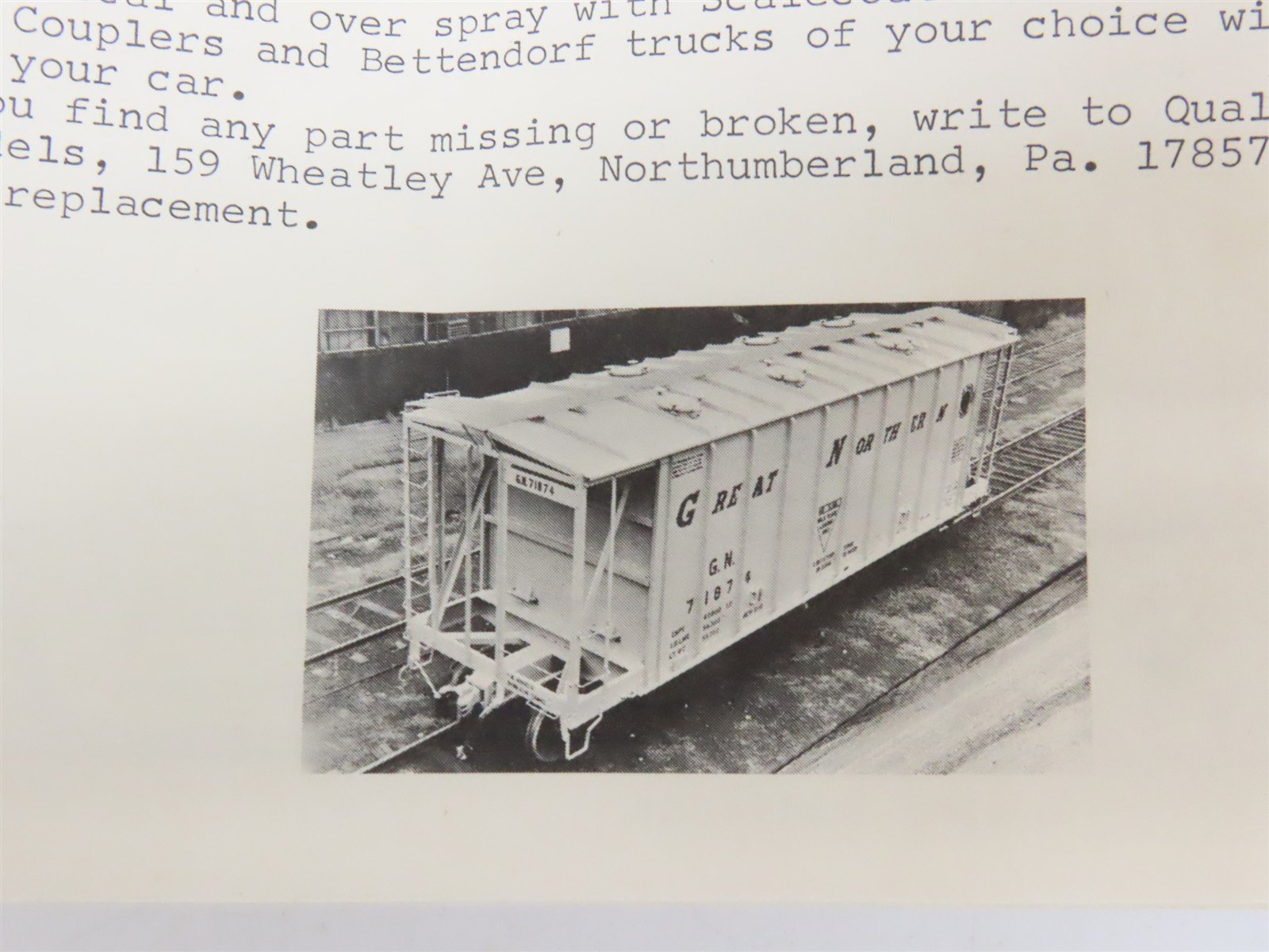 HO Scale Ambroid Kit H-11 GN Great Northern Railway Airslide Hopper
