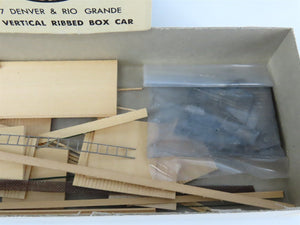 HO Scale Ambroid Kit H-7 D&RGW Rio Grande Railroad 40' Vertical Ribbed Box Car