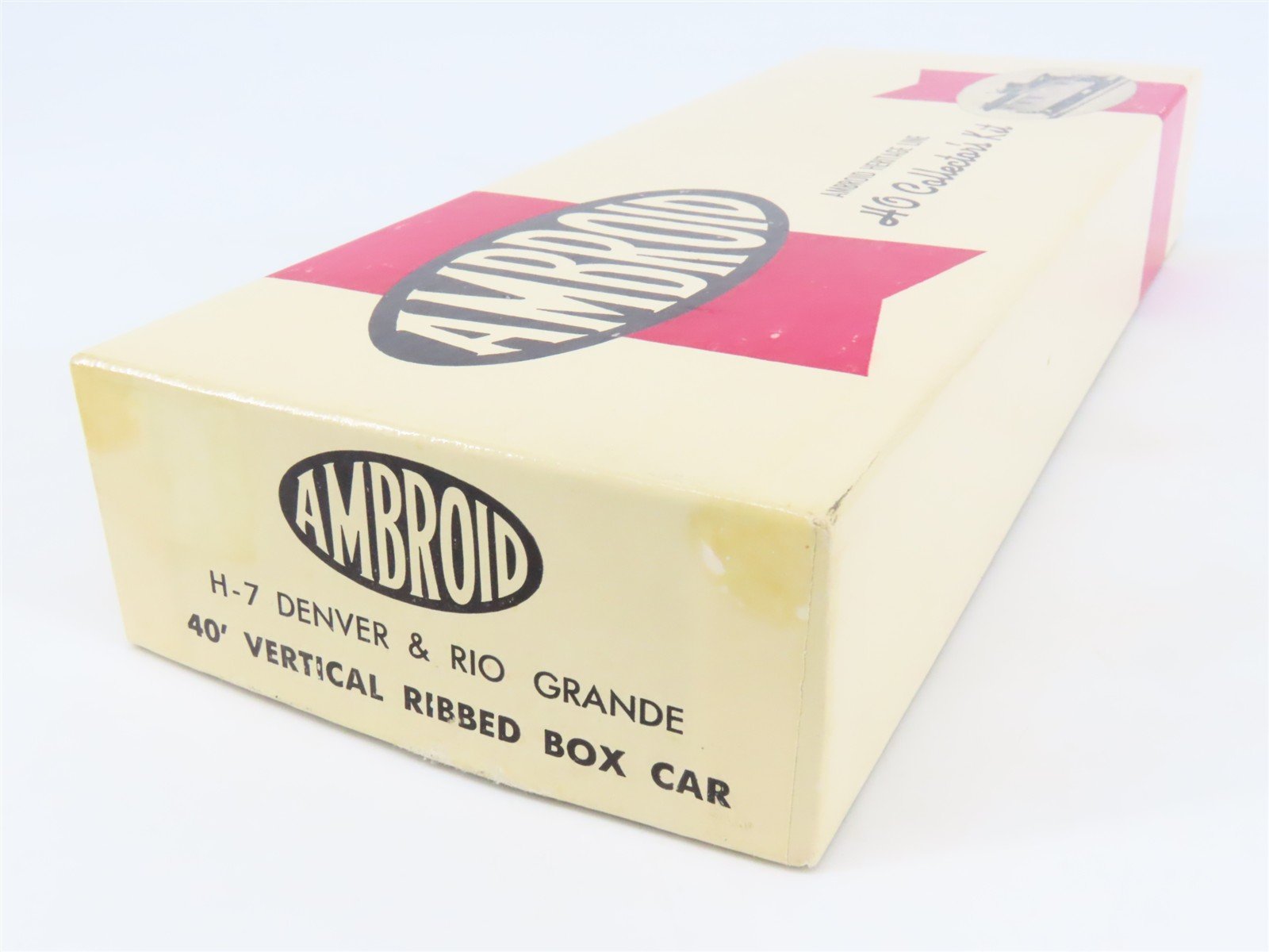 HO Scale Ambroid Kit H-7 D&RGW Rio Grande Railroad 40' Vertical Ribbed Box Car