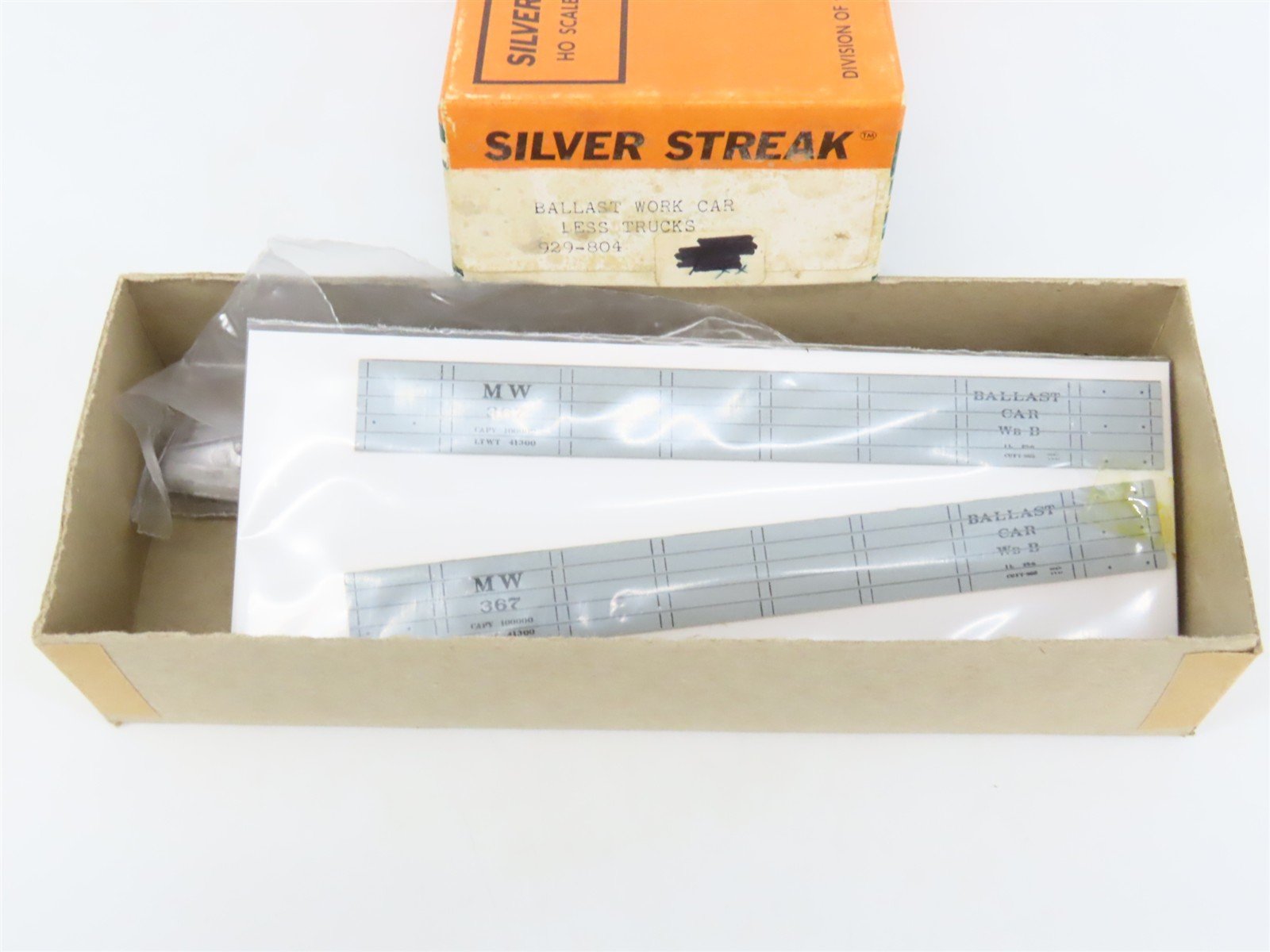HO Silver Streak Kit 929-804 MW Maintenance of Way Ballast Work Gondola #367