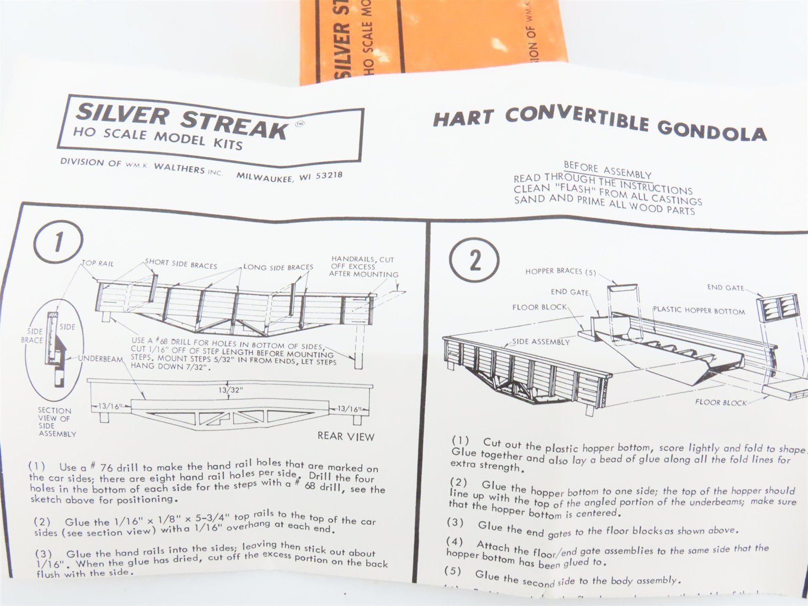 HO Scale Silver Streak Kit 929-506 NP Northern Pacific Hart Gondola #86125