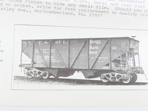 HO Scale Ambroid Kit H-12 NKP Nickel Plate Road 50-Ton Composite Hopper