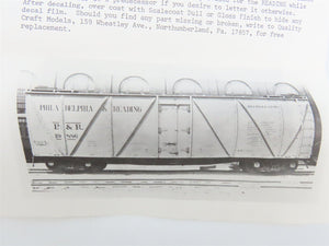 HO Scale Ambroid Kit H-14 RDG Reading Railroad Outside Braced Reefer