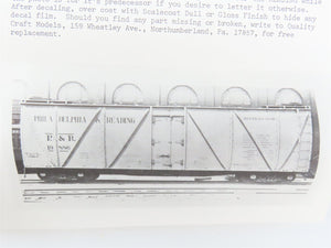 HO Scale Ambroid Kit H-14 RDG Reading Railroad Outside Braced Reefer