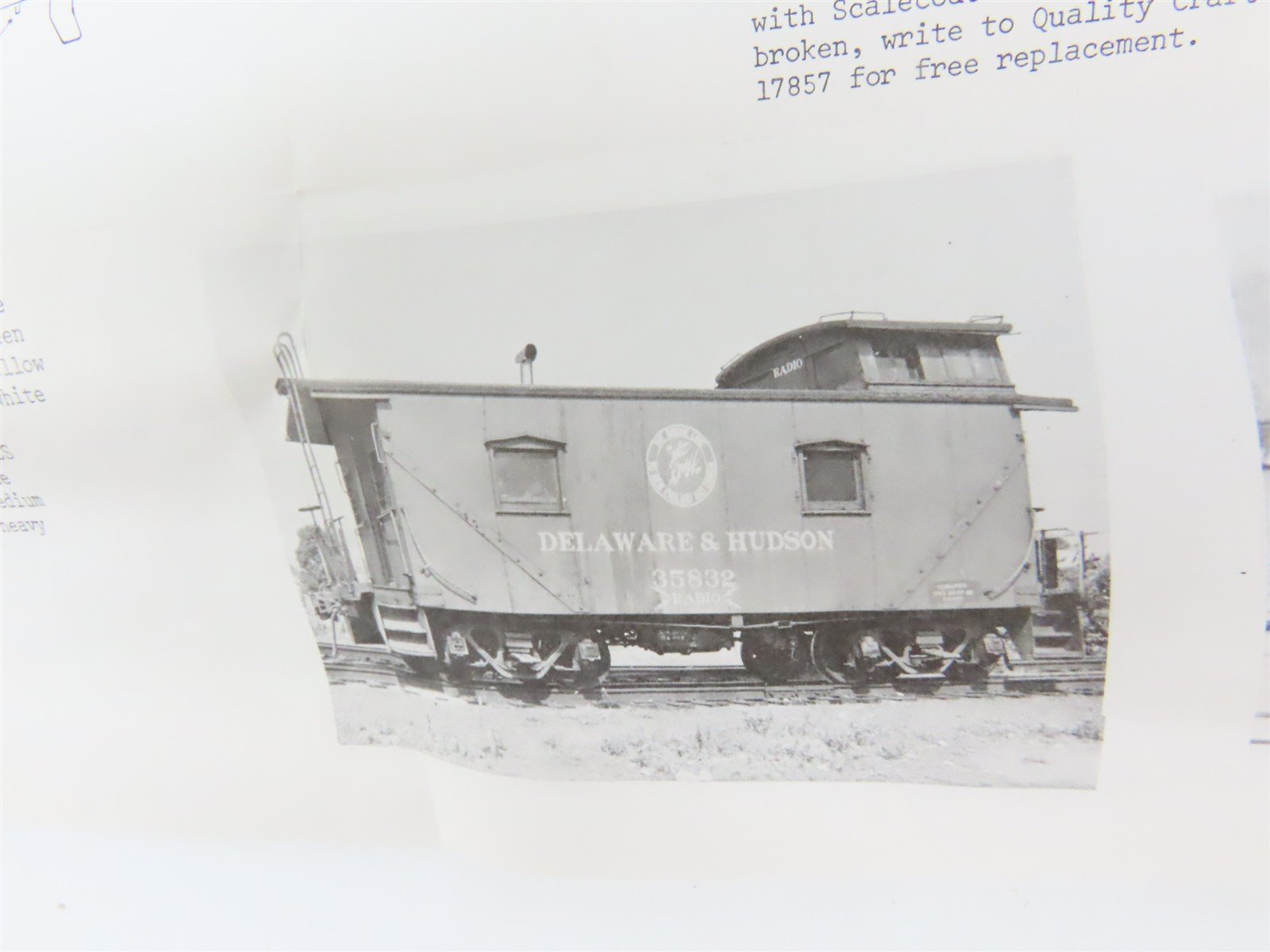 HO Scale Ambroid Kit H-15 D&H Delaware & Hudson Railroad Caboose
