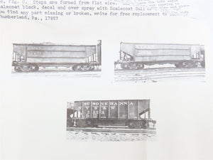 HO Scale Ambroid Kit H-17 ERIE Susquehanna 50-Ton 3-Bay Hopper