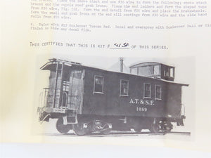 HO Scale Ambroid Kit H-22 AT&SF Santa Fe Railroad Caboose