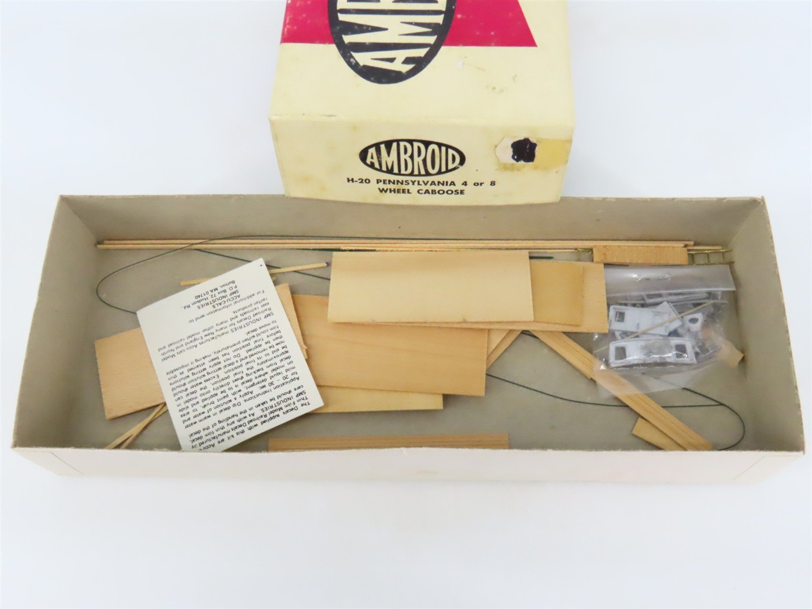 HO Scale Ambroid Kit H-20 PRR Pennsylvania Railroad 4 or 8 Wheel Caboose