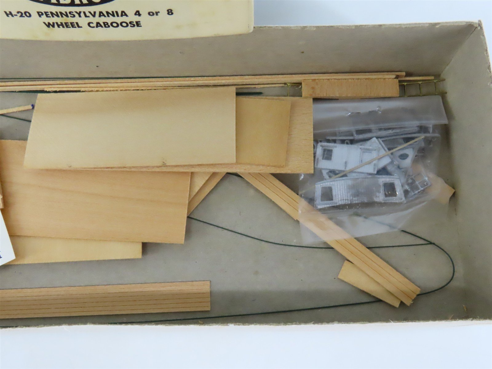 HO Scale Ambroid Kit H-20 PRR Pennsylvania Railroad 4 or 8 Wheel Caboose