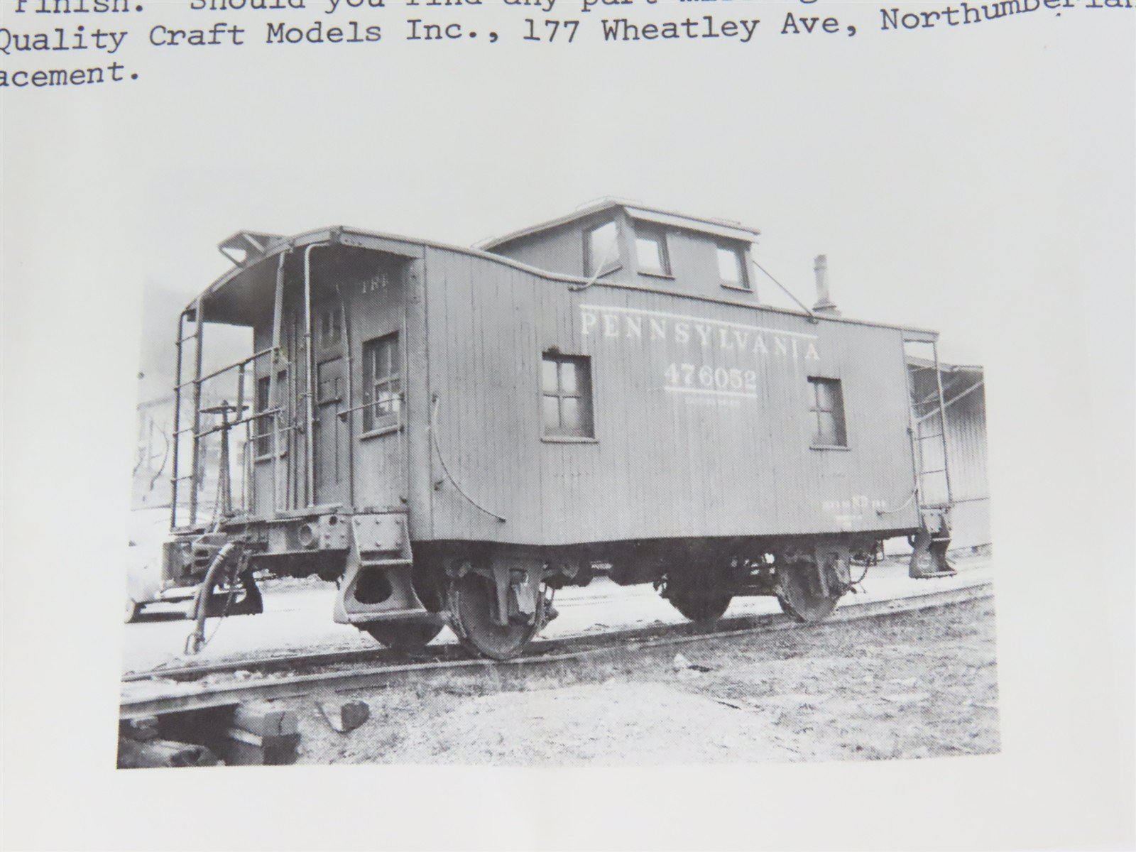 HO Scale Ambroid Kit H-20 PRR Pennsylvania Railroad 4 or 8 Wheel Caboose