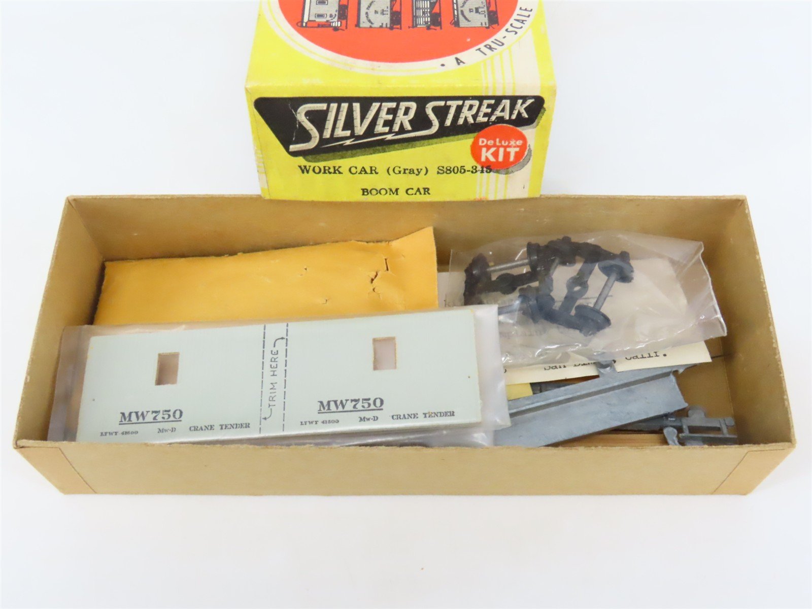 HO Scale Silver Streak Kit S805-345 MW Maintenance of Way Work Boom Car #750