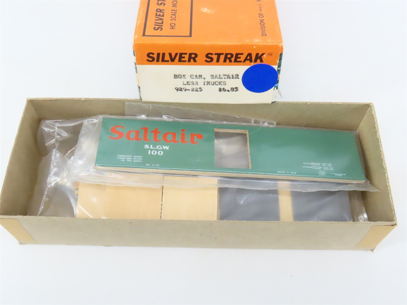 HO Scale Silver Streak Kit 929-225 SLGW Saltair Single Door Box Car #100