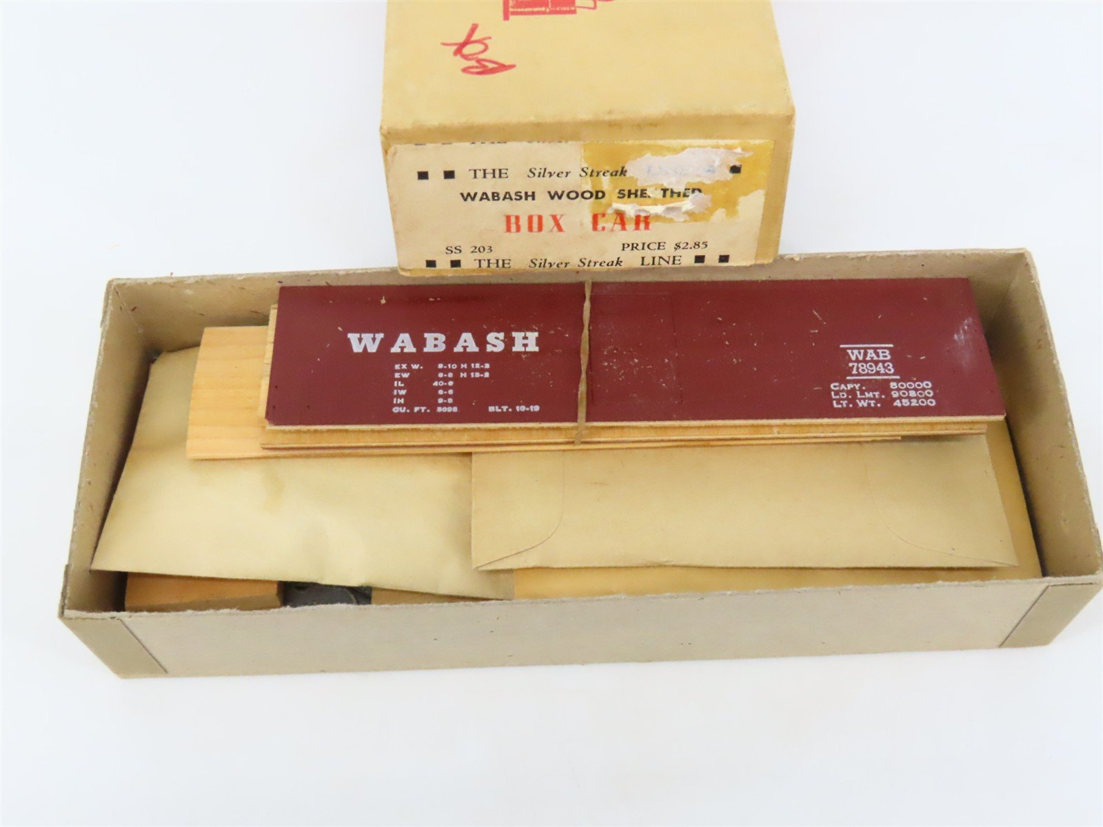 HO Scale Silver Streak Kit SS203 WAB Wabash Railroad Box Car #789343