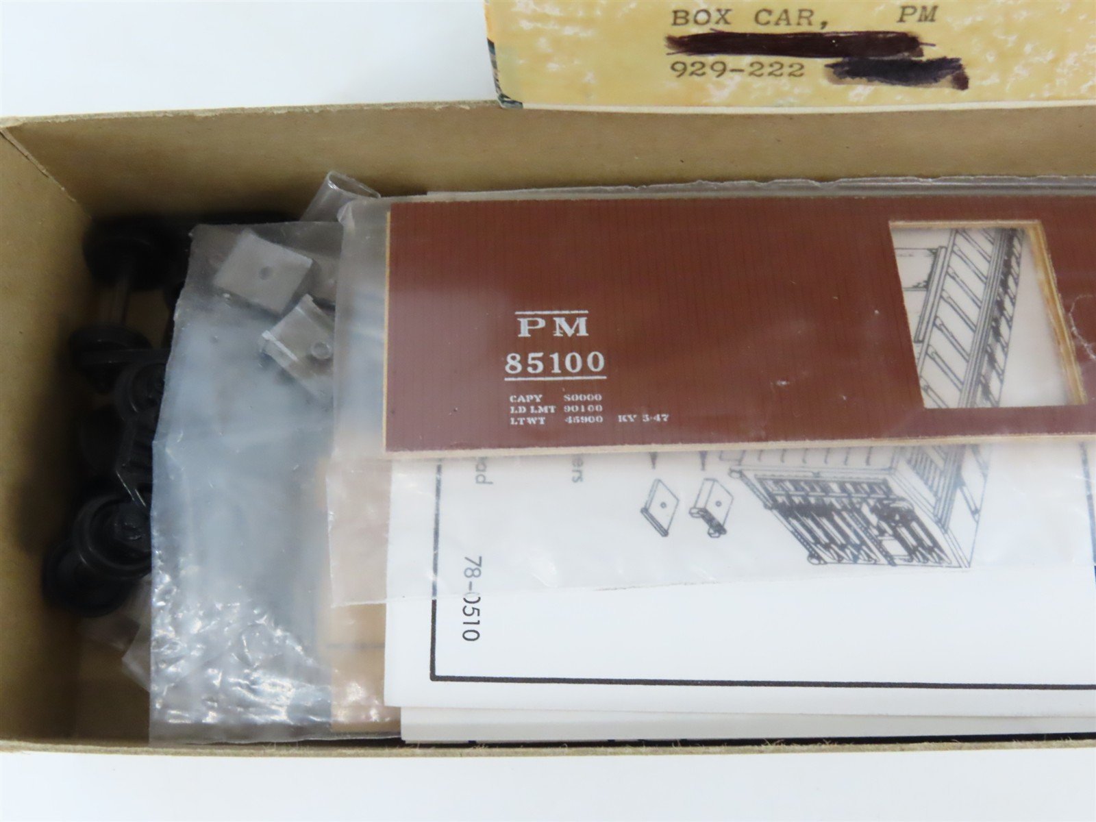 HO Scale Silver Streak Kit 929-222 PM Pere Marquette Railroad Box Car #85100