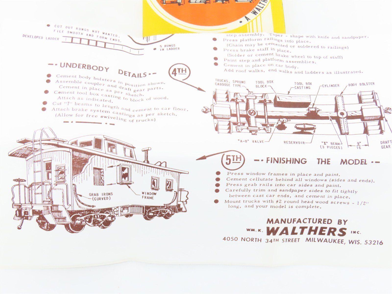 HO Scale Silver Streak Kit MP Missouri Pacific Railroad Caboose #1100