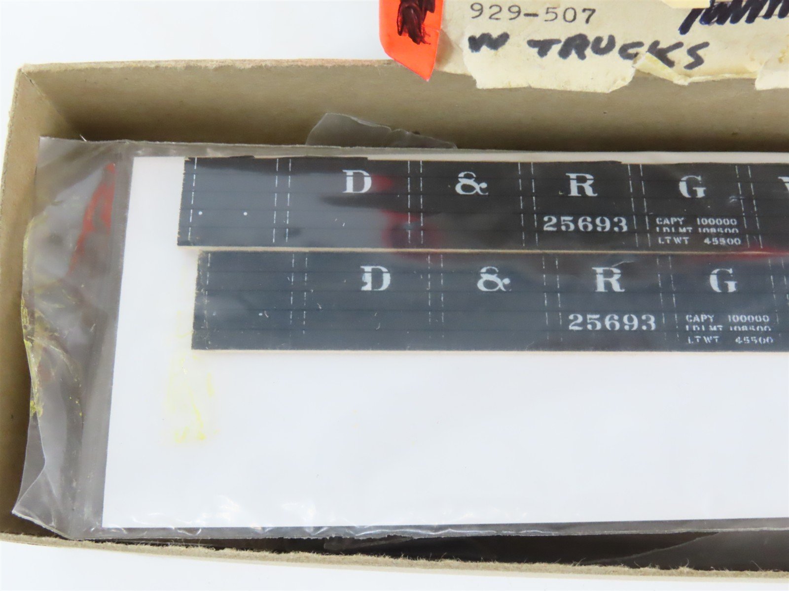 HO Scale Silver Streak Kit 929-507 D&RGW Rio Grande Railroad Hart Gondola #25693
