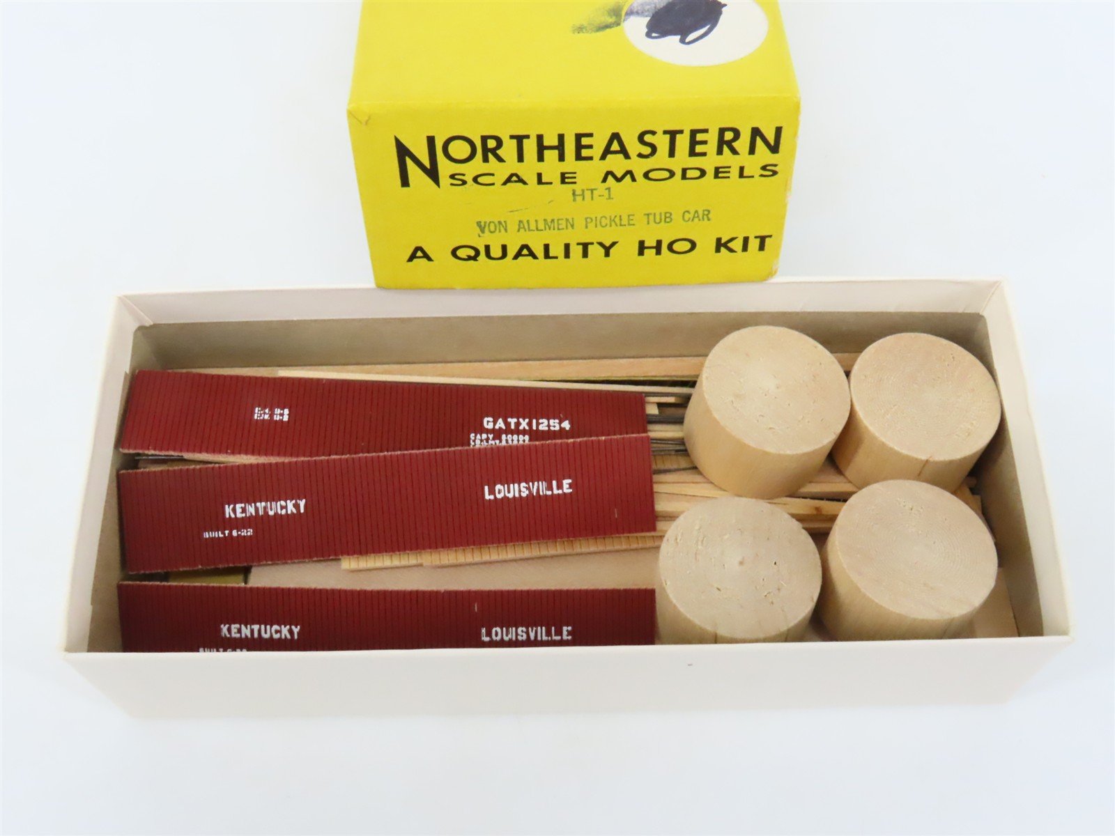 HO Northeastern Scale Models Kit HT-1 GATX Von Allmen Pickle Tub Car #1254