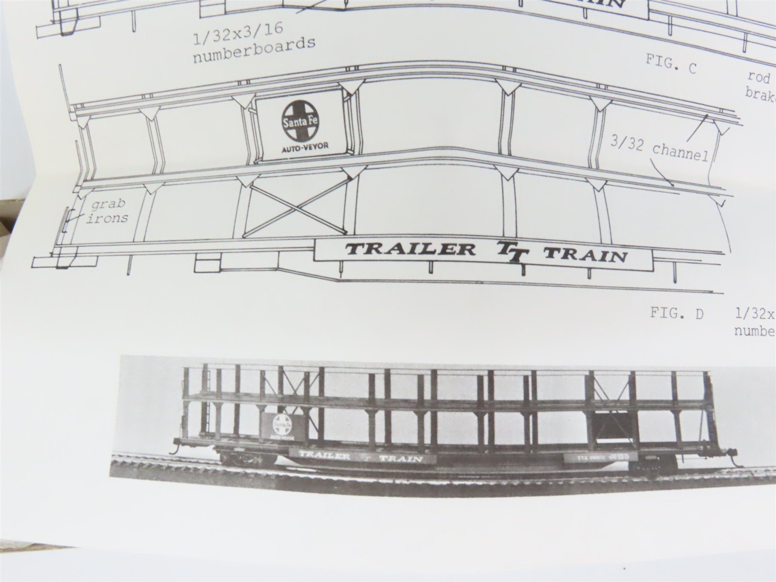 HO Scale Quality Craft Models Kit 319 ETTX ATSF Santa Fe Tri-Level Auto Rack