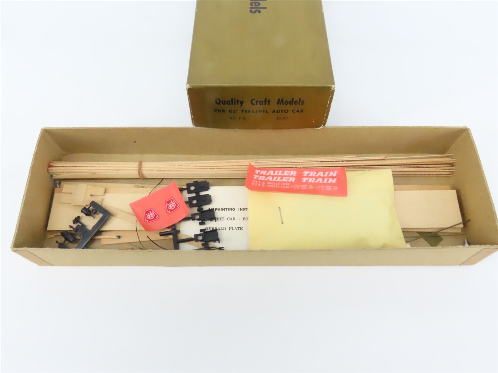 HO Quality Craft Models Kit P-2 ETTX PRR Pennsylvania 85' Tri-Level Auto Car