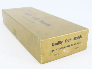 HO Scale Quality Craft Models Kit U-1 UTLX 29' Changeable Tank Car