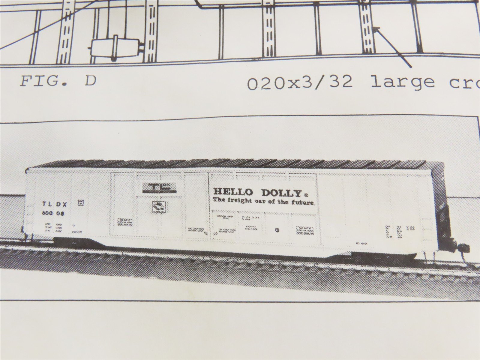 HO Scale Quality Craft Models Kit T-4 TLDX Hello Dolly 70' Box Car