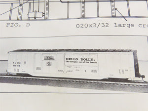 HO Scale Quality Craft Models Kit T-4 TLDX Hello Dolly 70' Box Car