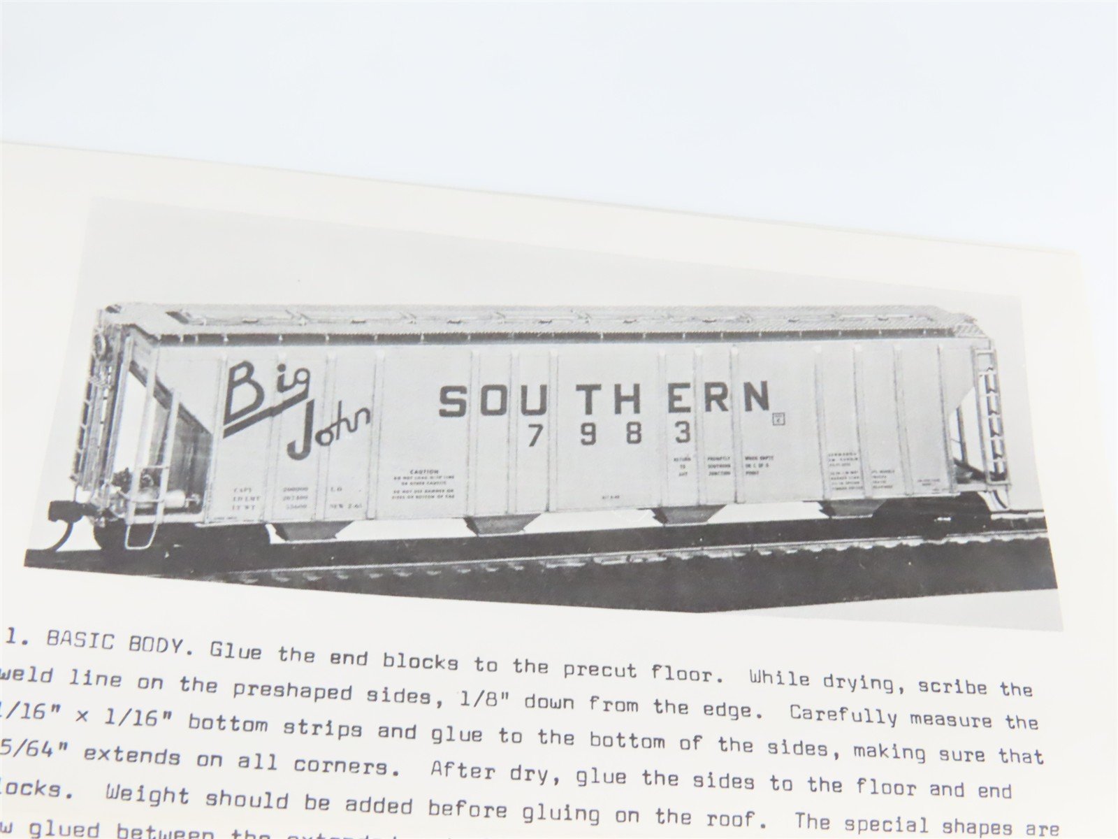 HO Scale Quality Craft Models Kit S-5 SOU Southern Big John Covered Hopper