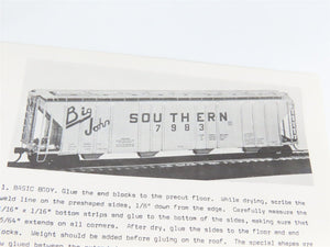 HO Scale Quality Craft Models Kit S-5 SOU Southern Big John Covered Hopper