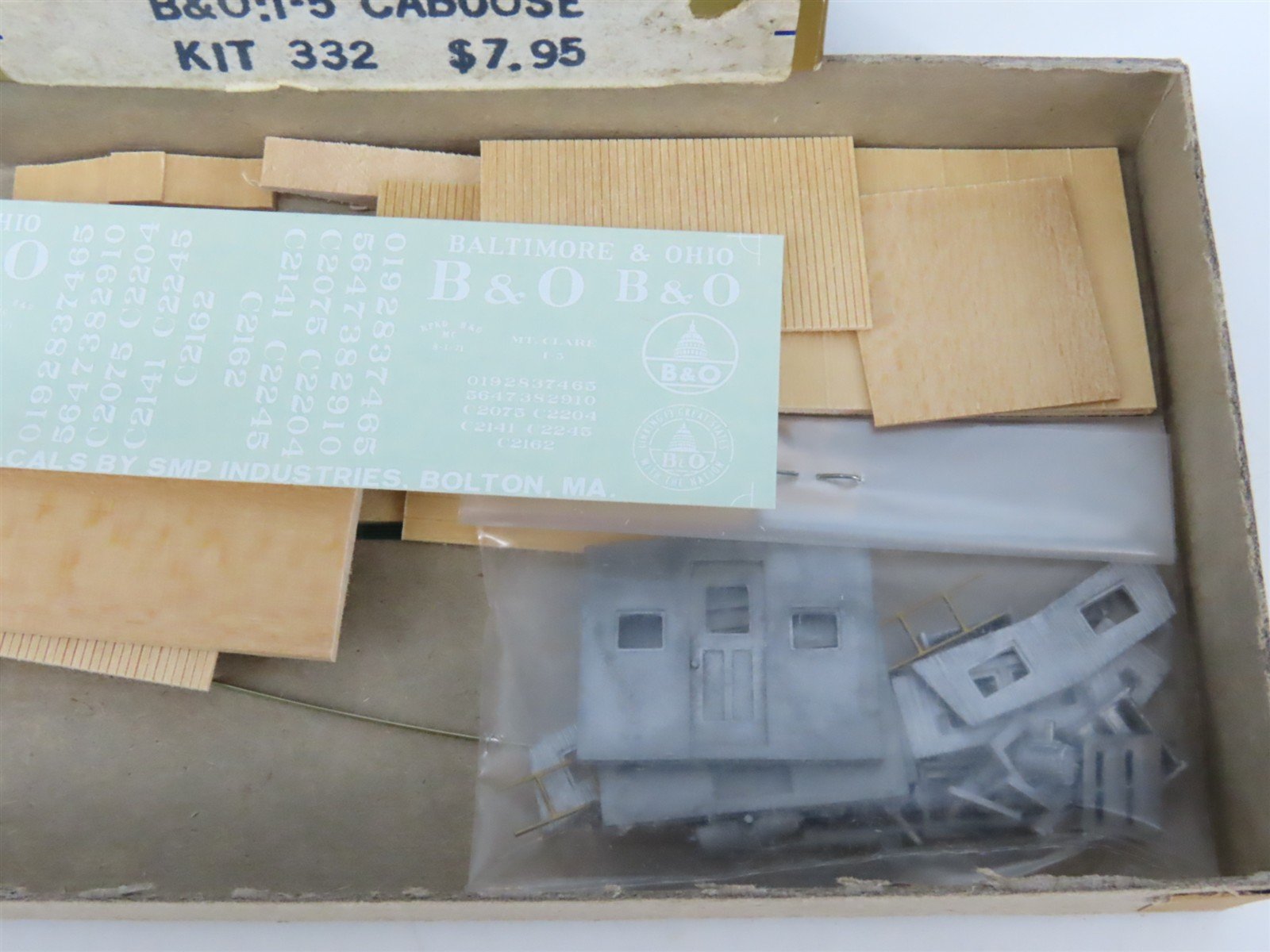HO Scale Quality Craft Models Kit 332 B&O Baltimore & Ohio Railroad Caboose