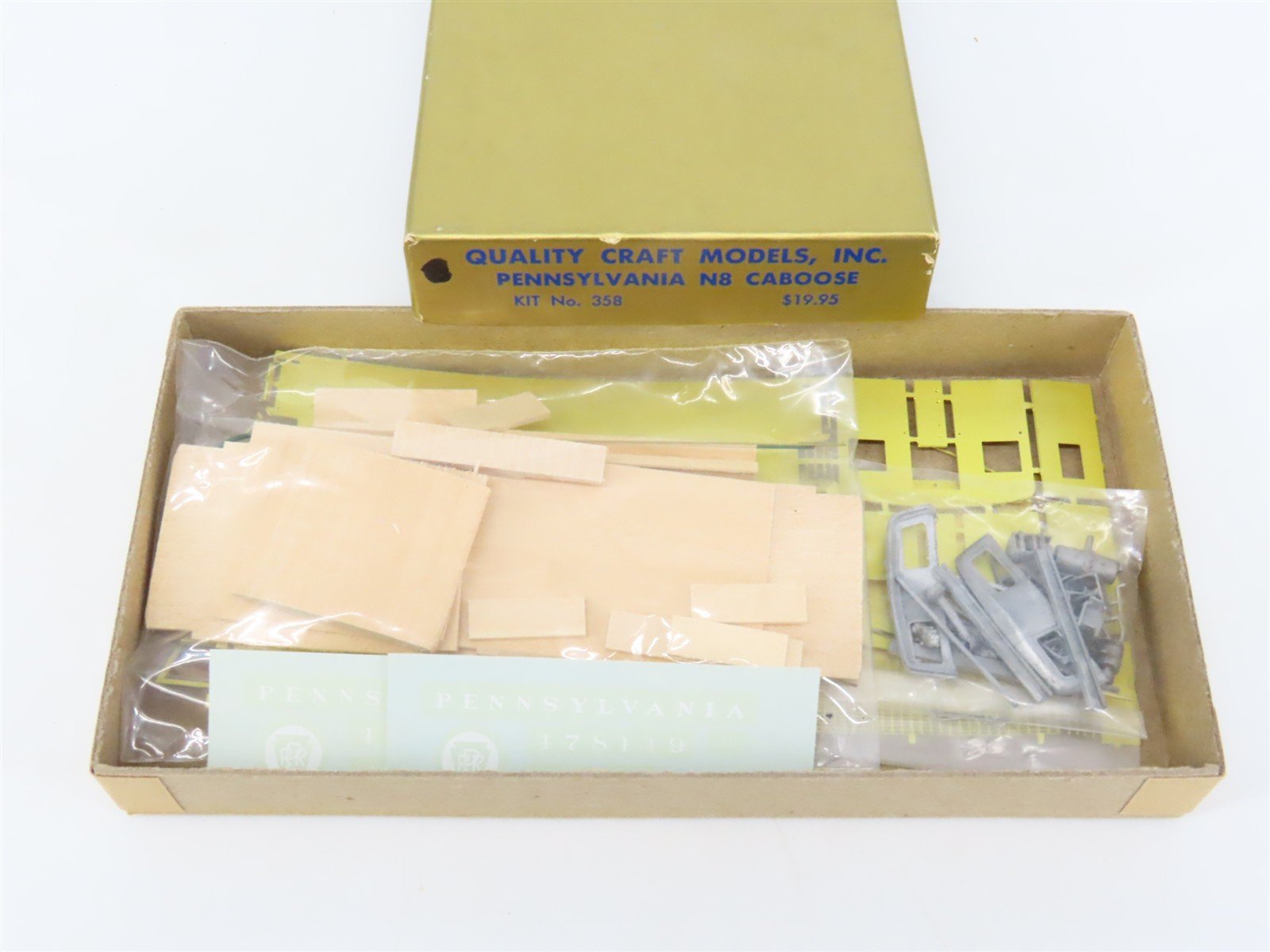 HO Scale Quality Craft Models Brass Kit 358 PRR Pennsylvania Railroad Caboose