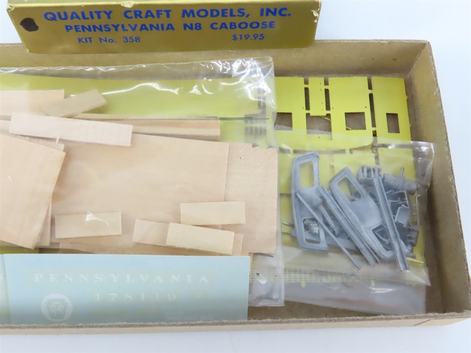 HO Scale Quality Craft Models Brass Kit 358 PRR Pennsylvania Railroad Caboose
