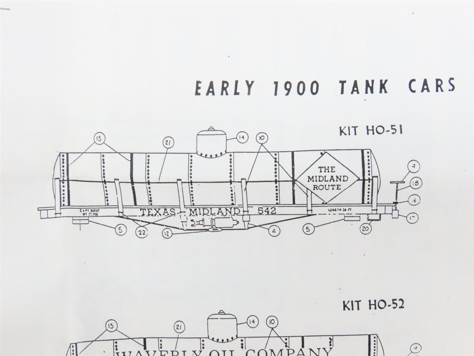 HO Scale La Belle Kit HO-52 WOCo Waverly Oil Company Tank Car #166