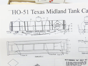HO Scale La Belle Kit HO-51 TMRR Texas Midland Railroad Tank Car #542