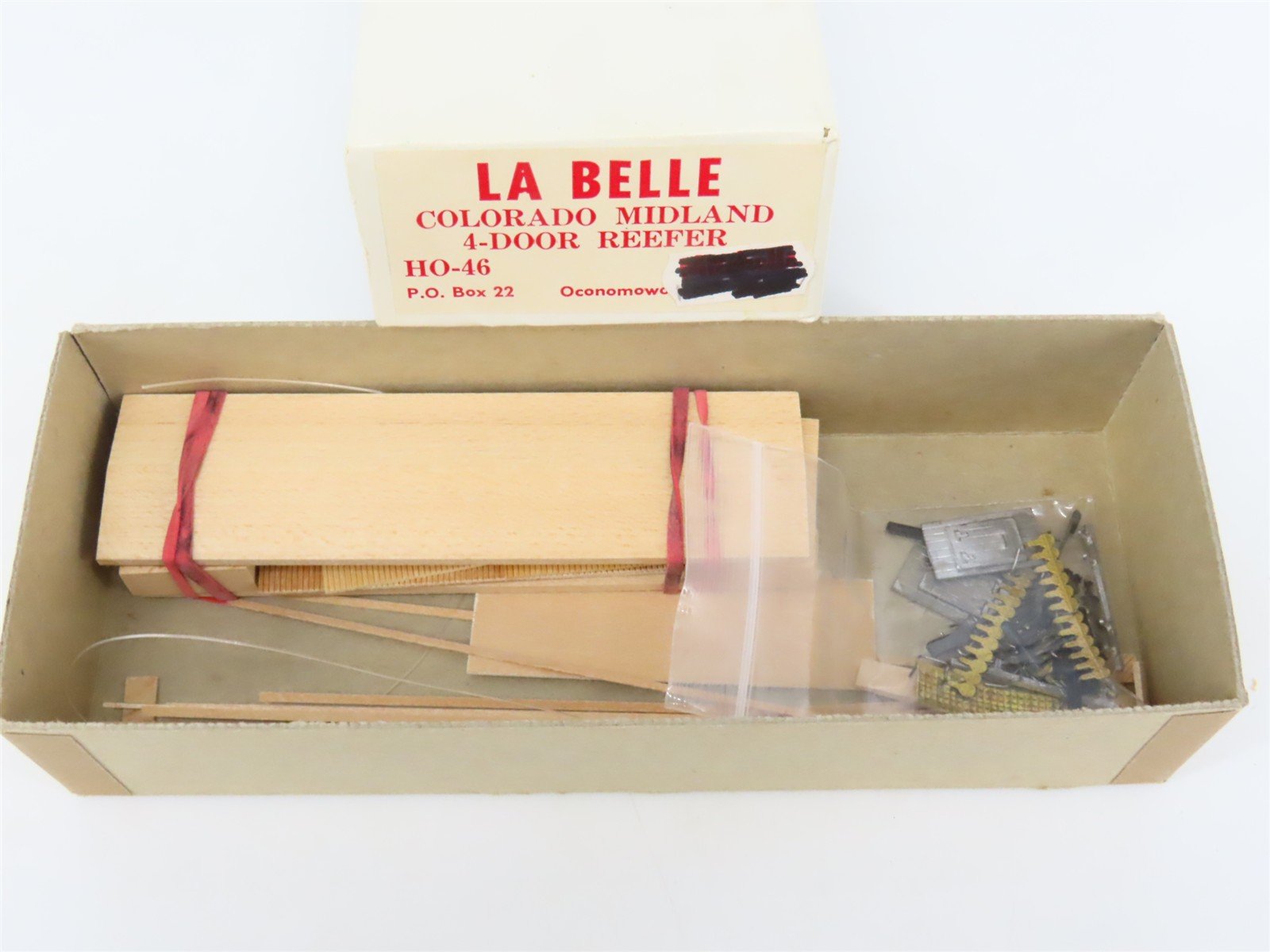 HO Scale La Belle Kit HO-46 CMRR Colorado Midland 4-Door Reefer #1203