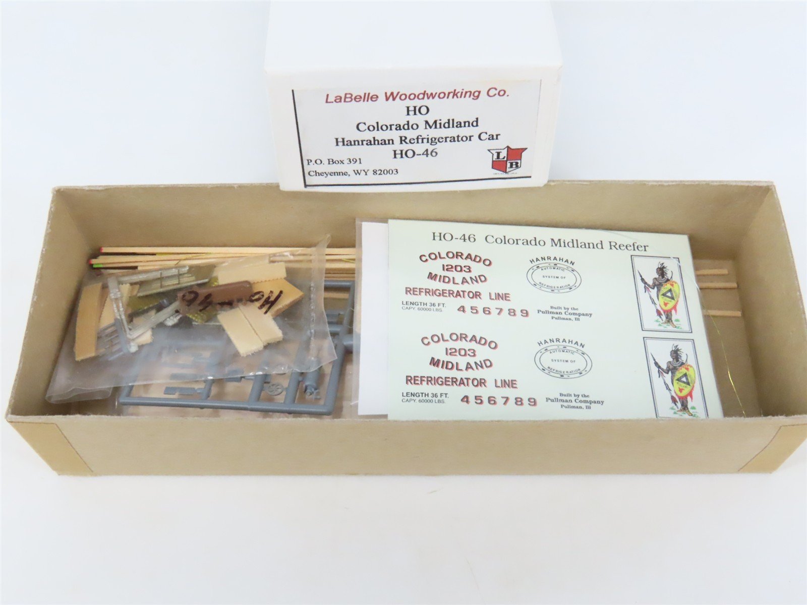 HO Scale La Belle Kit HO-46 CMRR Colorado Midland Hanrahan Reefer #1203