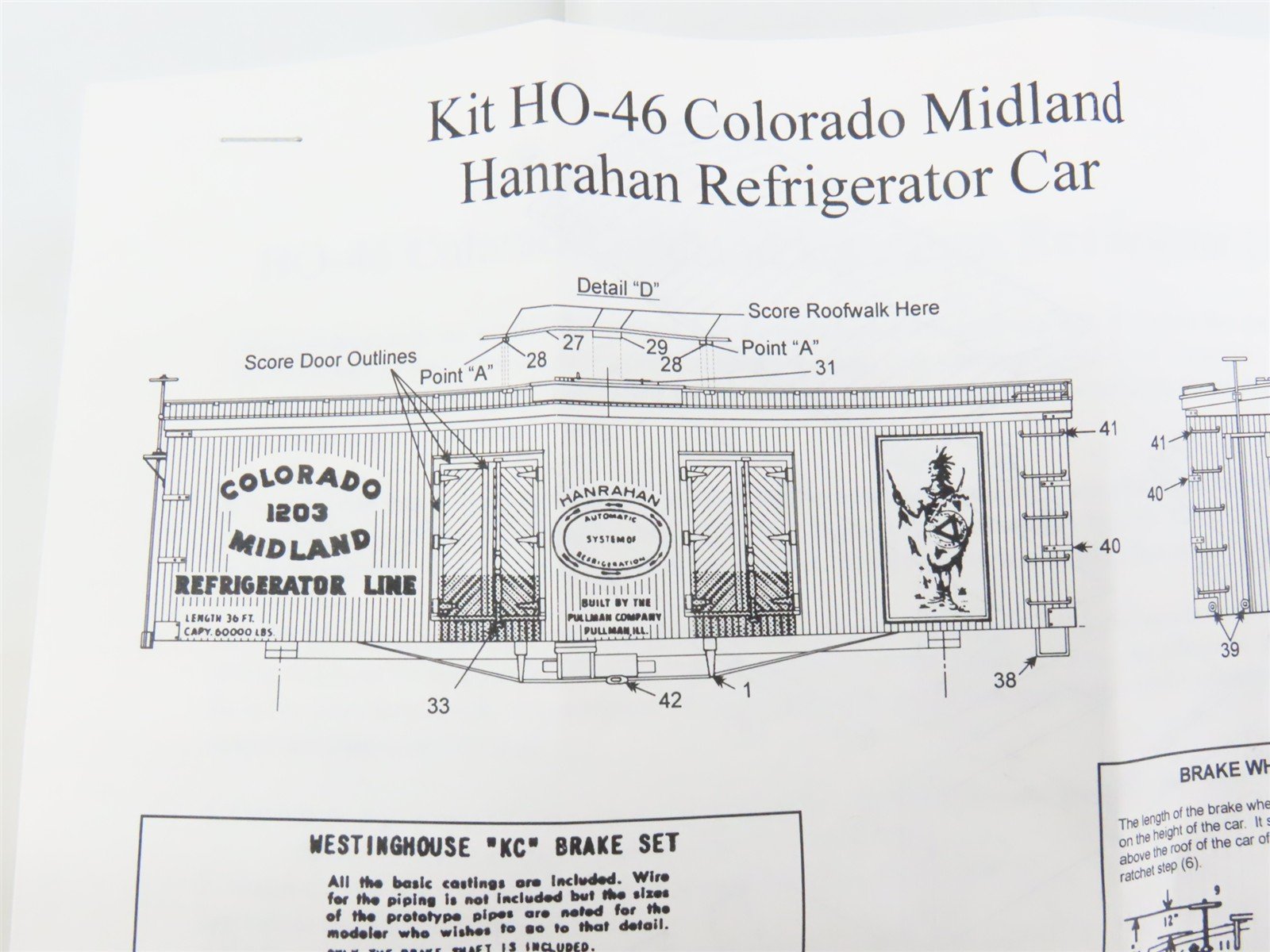 HO Scale La Belle Kit HO-46 CMRR Colorado Midland Hanrahan Reefer #1203
