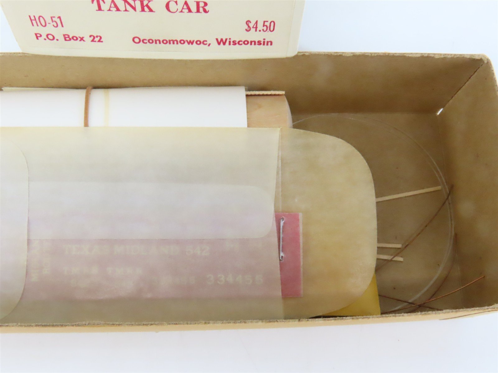 HO Scale La Belle Kit HO-51 TMRR Texas Midland Railroad Tank Car #542