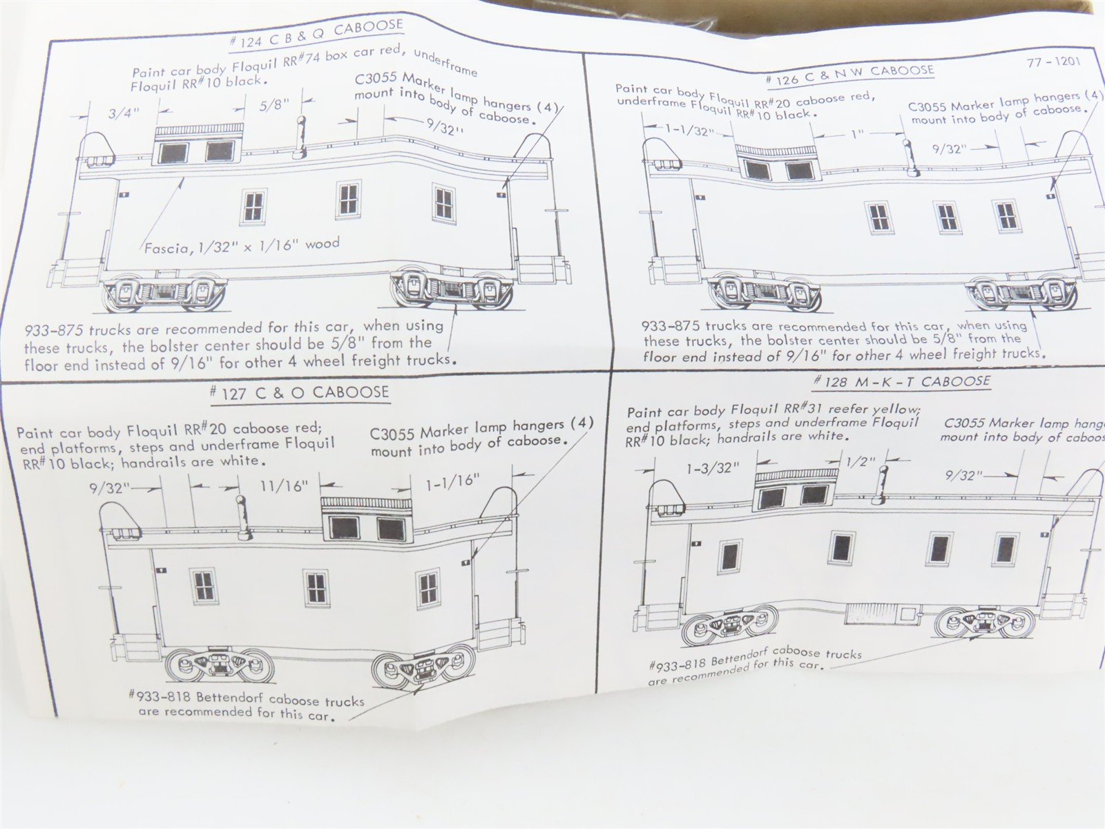 HO Scale Silver Streak Kit 929-123 AT&SF Santa Fe Railroad Caboose #1157