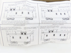 HO Scale Silver Streak Kit 929-123 AT&SF Santa Fe Railroad Caboose #1157