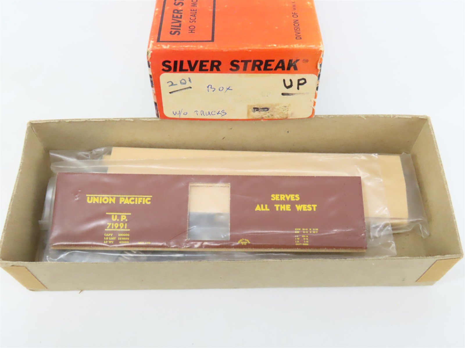 HO Scale Silver Streak Kit 929-201 UP Union Pacific Railroad Box Car #71991