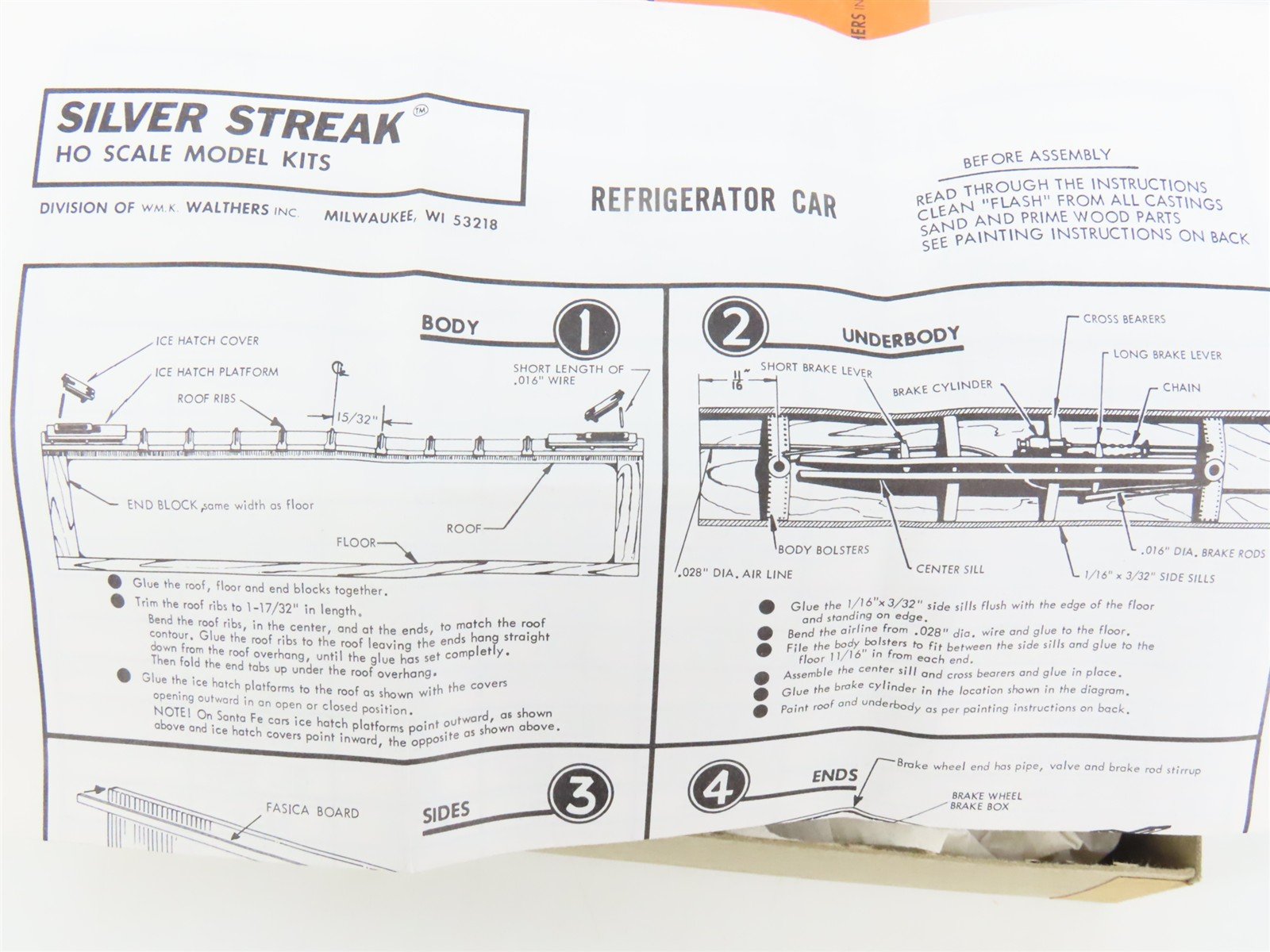 HO Scale Silver Streak Kit 929-424 SFRD Santa Fe El Capitan Reefer #26133
