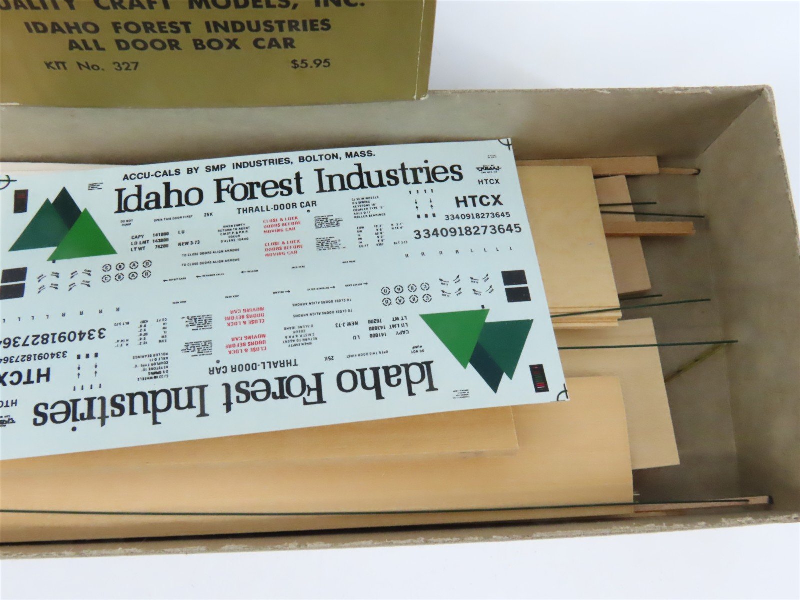 HO Quality Craft Models Kit 327 HTCX Idaho Forest Industries All Door Box Car