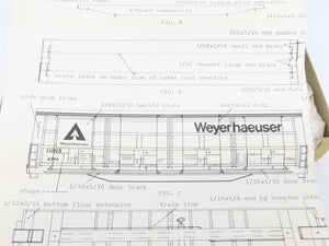 HO Scale Quality Craft Models Kit W-1 LUNX Weyerhaeuser All Plug Door Box Car