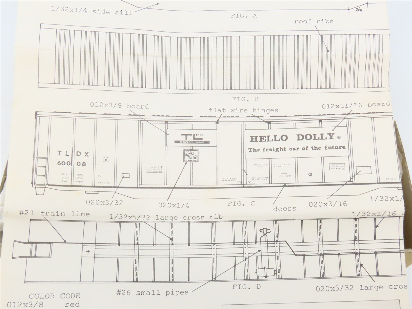 HO Scale Quality Craft Models Kit T-4 TLDX Hello Dolly 70' Box Car #600