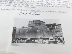 HO Scale Quality Craft Models Kit 317 PRR Pennsylvania Railroad Caboose #34