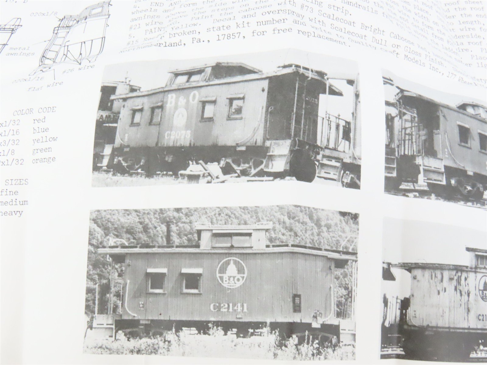 HO Scale Quality Craft Models Kit 332 B&O Baltimore & Ohio Railroad Caboose